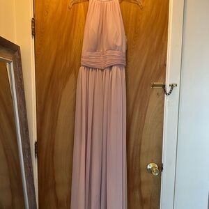 Bill Levkoff Blush Pink Halter Dress